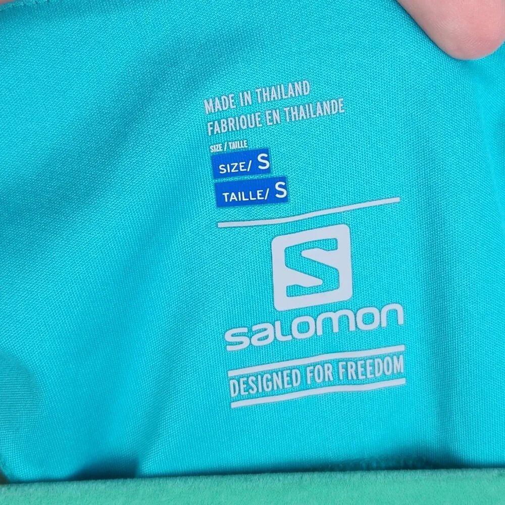Salomon Ragnar Trail Race Bright Teal Blue Racerback Tank Top S